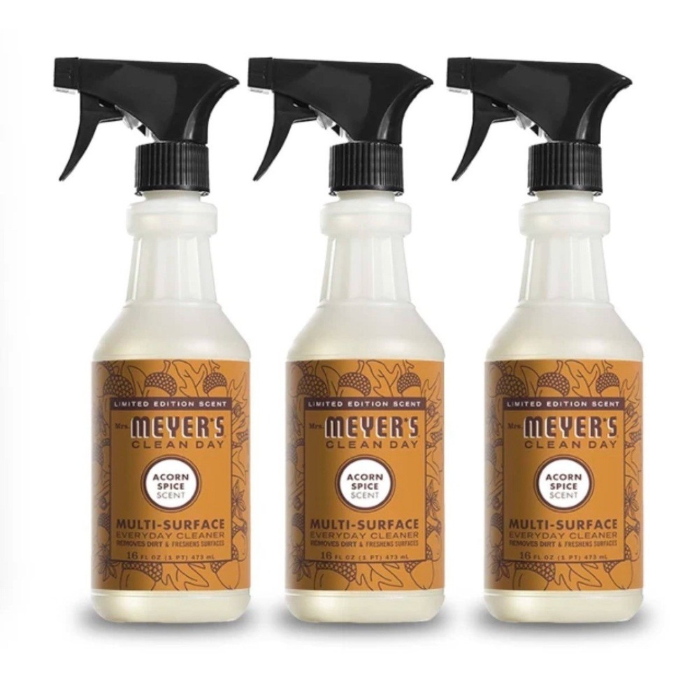 Mrs Meyers Clean Day Acorn Spice Multi Surface‎ Cleaner Pack of 3 16 Fl Oz
